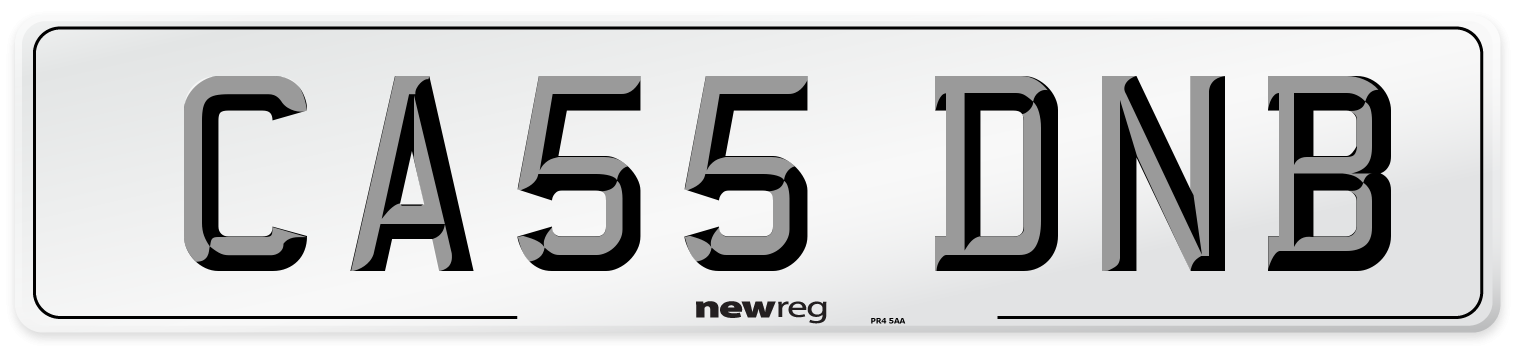 CA55 DNB Number Plate from New Reg